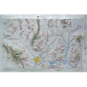 LAS VEGAS REGIONAL Raised Relief Map in the state of Nevada with OAK 