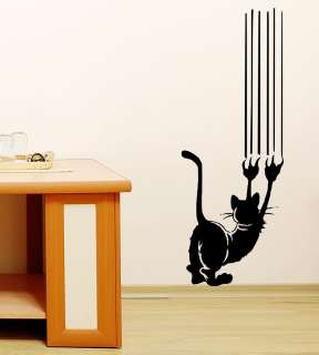 Cat Scratch Wall Decal Sticker Wall Graphic  