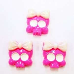   Pink Skulls Flat Back Resins Cabochons fa111 Arts, Crafts & Sewing