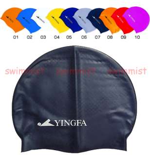 YINGFA NEW SILICON SINGLE COLOR PRINTING SWIMMING CAP  