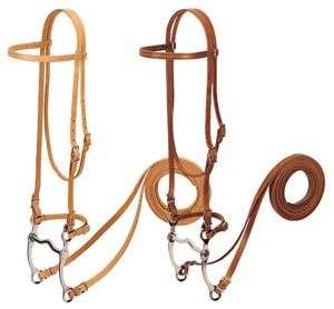 WEAVER HARNESS LEATHER PONY BRIDLE WESTERN SHOW TACK  
