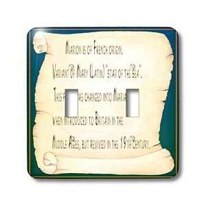 Beverly Turner Name Design   Marion The Meaning   Light Switch Covers 