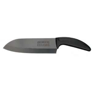  Santoku Knife, 7.13 in. Black Ceramic Blade,Ergonomic 