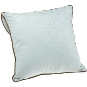 LENOX CHIRP Blue Decorative Bed Toss Pillow Frog Clasp with Feather 