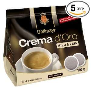 Dallmayr Crema DOro Pods, Mild & Fein, 100% Arabica, 4.09 Ounce, 16 