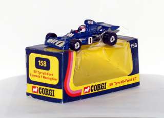 CORGI TOYS 158 BLUE ELF TYRRELL FORD F1 RACING CAR JACKIE STEWART MIB 