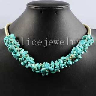 Turquoise Chip Necklace 17 GN304  
