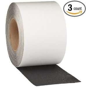   Resilient Non Slip Safety Tape, Black, 4 Inch by 60 Foot Roll, 3 Pack