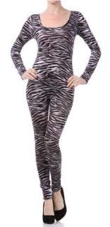 Unitard/Leotard Bodysuit. Leopard Tiger Print. Long Short Sleeve Plus 