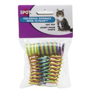   Heavy Gauge Plastic Colorful Springs Cat Toy, 10 Pack