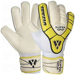  Vizari Pro Super Grip Goalie Gloves White/Yellow/Black/11 