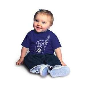   York Yankees Infant #1 Fan T Shirt by Soft as a Grape   Navy 18 Months