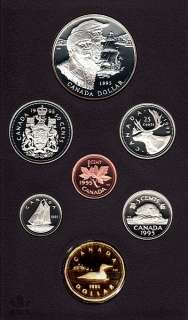 1995 Canadian 7 Coin Loon ~ Hudson Bay Silver Black Book Double 