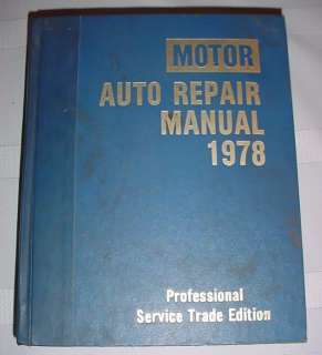 1978 MOTOR Auto Repair MANUAL Service Trade Car TRUCK  