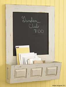   Designs Southport Wood Letter Box Chalkboard Shabby Chic Cream 24 198