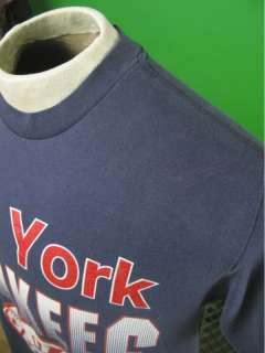 Vintage NEW YORK YANKEES T SHIRT DISTRESSED Garan 1991 L  
