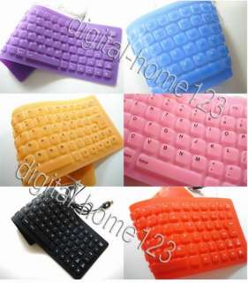 Flexible Silicone Rubber PC Keyboard antiwater USB COOL  