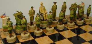 World War 2 US vs GERMANY Set Chess Men pieces  