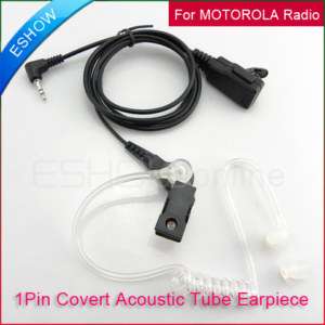 1Pin H quality Acoustic Tube headset for Motorola Radio  