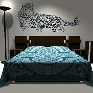 HUGE LEOPARD CAT WALL ART STICKERS GRAPHIC DECALS TRANSFER LARGE 