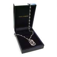 Dolce&Gabbana Dog Tag Pendant&Silver Bead Chain RRP£179  