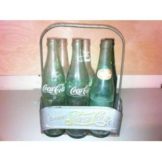   Vintage Drink PEPSI COLA 6 Pack Aluminum Bottle Carrier Holder 7 Ounce