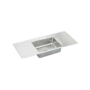  60 4/5 In Stainless Steel Drop In Single Bowl Kitchen Sink 