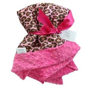  Hot Pink Leopard Printed Satin Receiving Blanket Baby