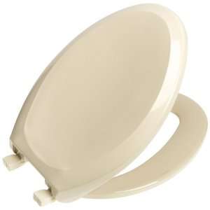   Plastic Toilet Seat with Hex Tite Bolt System, Elongated, Natural