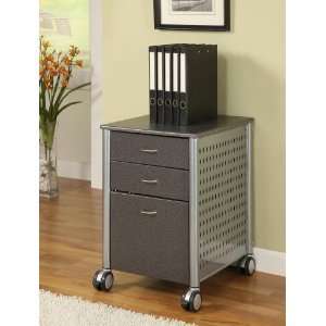  Innovex Stylish Tempered Glass 3 Drawer File Cabinet 