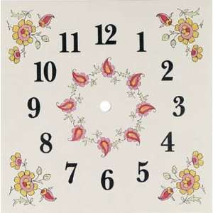 Ivory Floral Arabic Clock Dial 