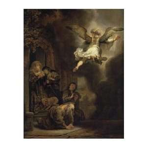   Rijn   Archangel Raphael Leaving The Family Of Tobias Giclee Canvas