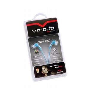  V Moda Bass Frequency Blue Steel Earbuds Electronics