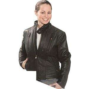  Kerr Womens Vented Racing Leather Jacket   20/Black 