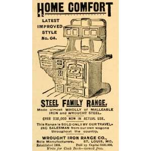  1892 Ad Antique Wrought Iron Steel Range Kitchen Cook Stove 