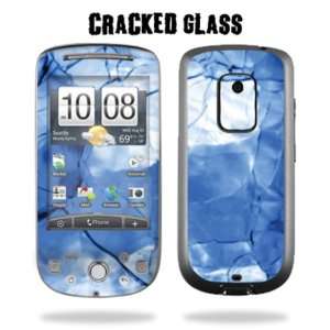  Protective Vinyl Skin Decal for HTC HERO   Cracked Glass 