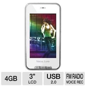  Visual Land ME 965L 4GB WHT V Touch Pro MP4 Player   4GB 