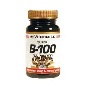  Vitamin B 100 Complex Tab Wmill Size 60 Health 