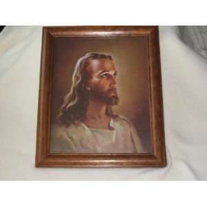   JESUS LOOKING LEFT Framed w/Glass    Warner Sallman 