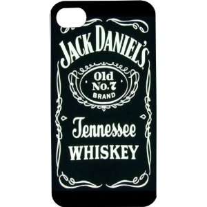 Black Silicone Rubber Case Custom Designed Jack Daniels Whiskey iPhone 
