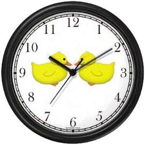   Ducky   Bird   JP Wall Clock by WatchBuddy Timepieces (White Frame