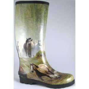  Smoky Mountain Ladies Running Horses Rubber Boots Sports 